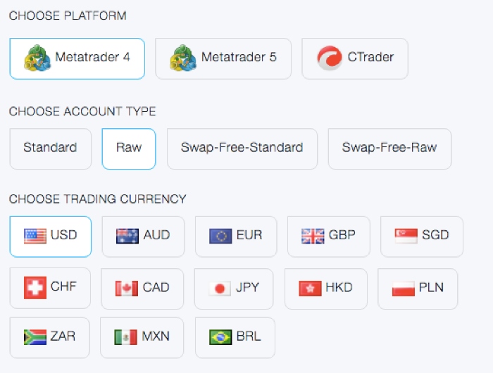 FP Markets account settings