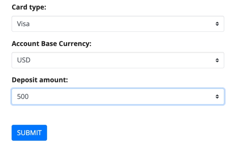 Making a deposit to IronFX using a debit card