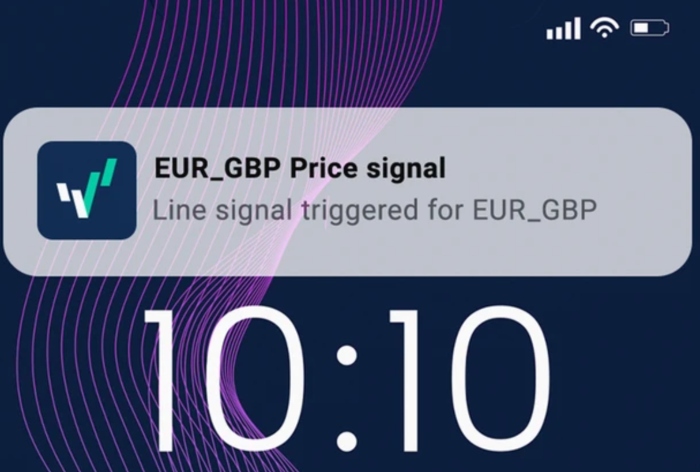 Getting a forex trading signal on OANDA app