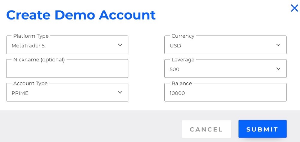 Opening a BlackBull Markets demo account