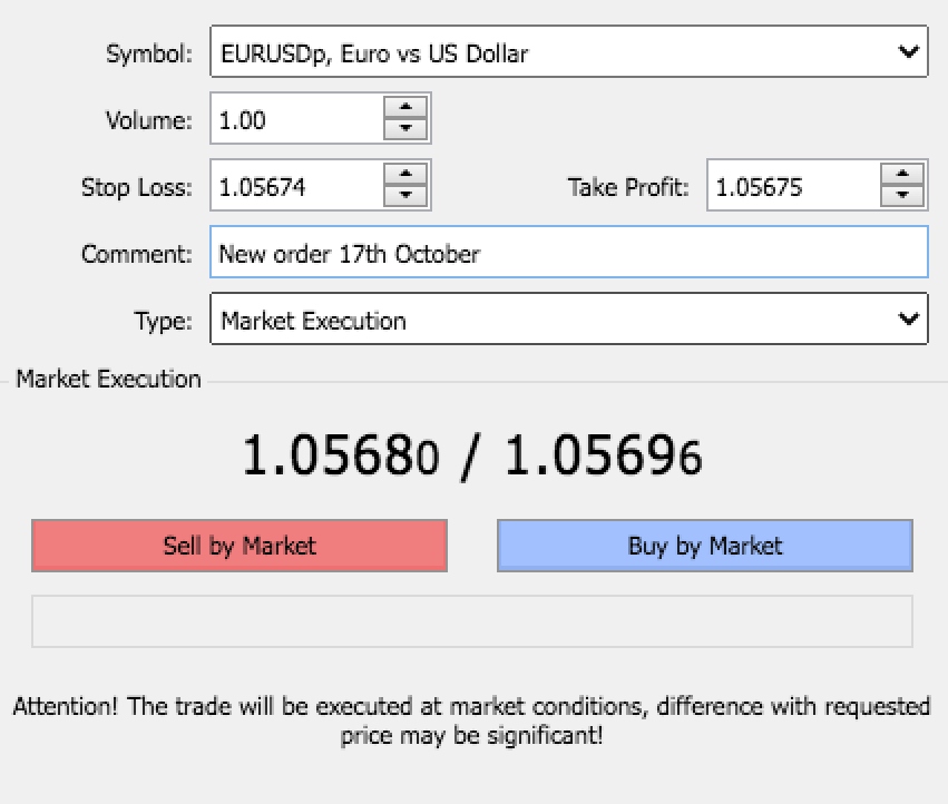 Placing a forex trade at Anzo Capital