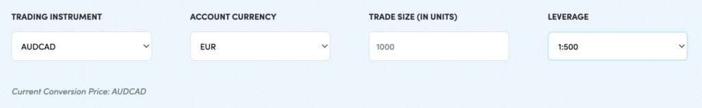 Margin calculator at Scope Markets