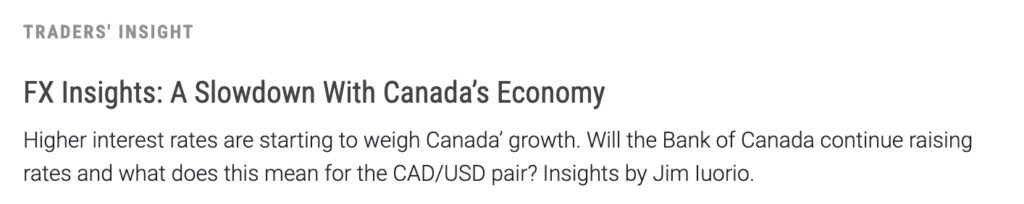 Insights into Canadian Dollar at Interactive Brokers