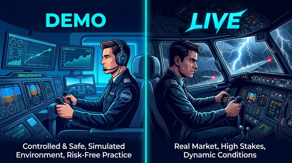 Simulated trading account
